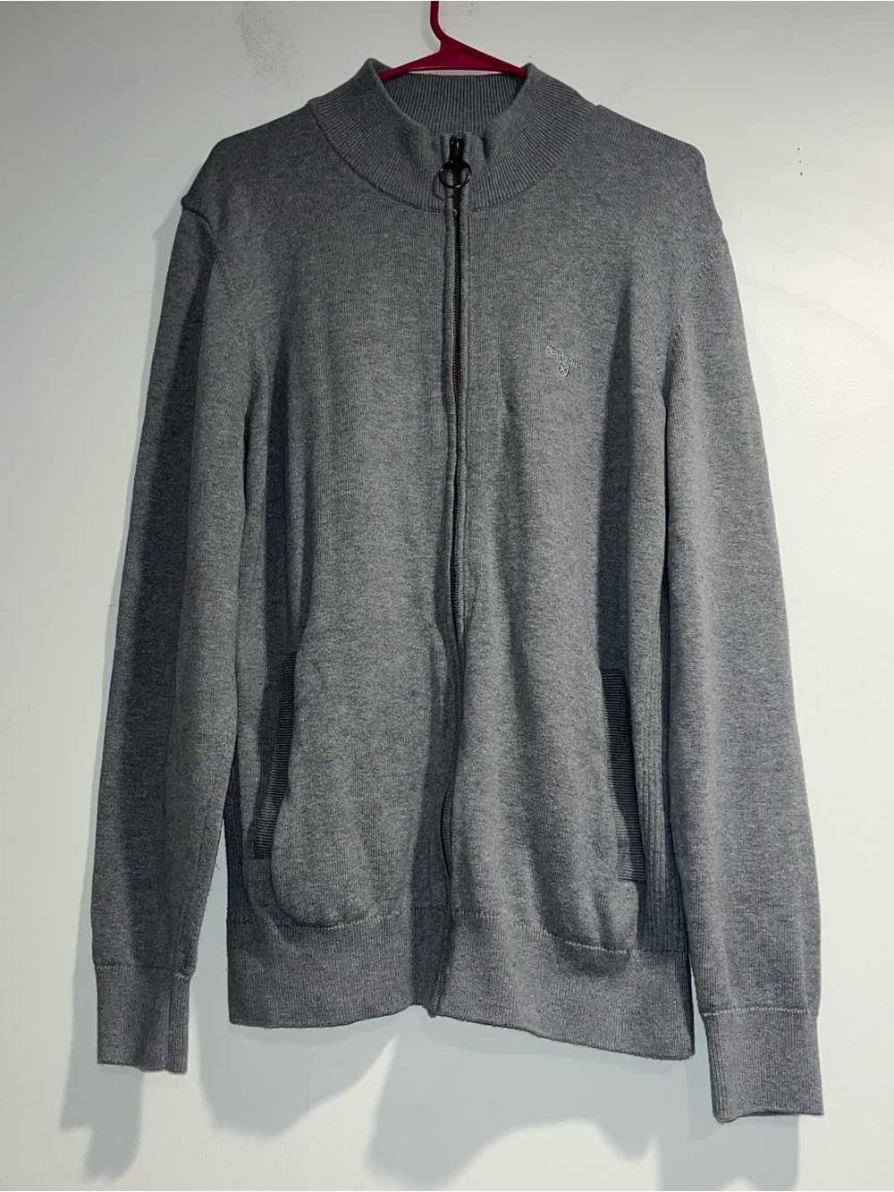 BARBOUR Essential Full zip cardigan jumper